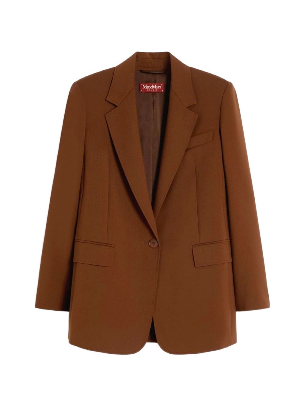 Chocolate Virgin Wool Tailored Jacket