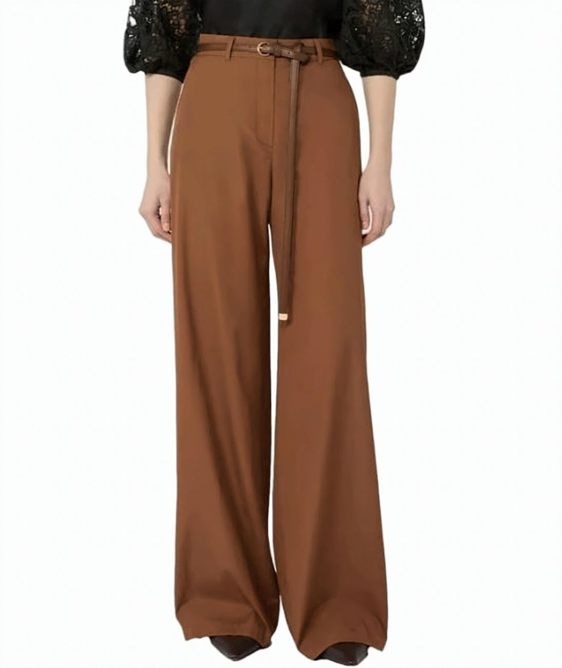 Cotton Poplin Straight Leg Trousers