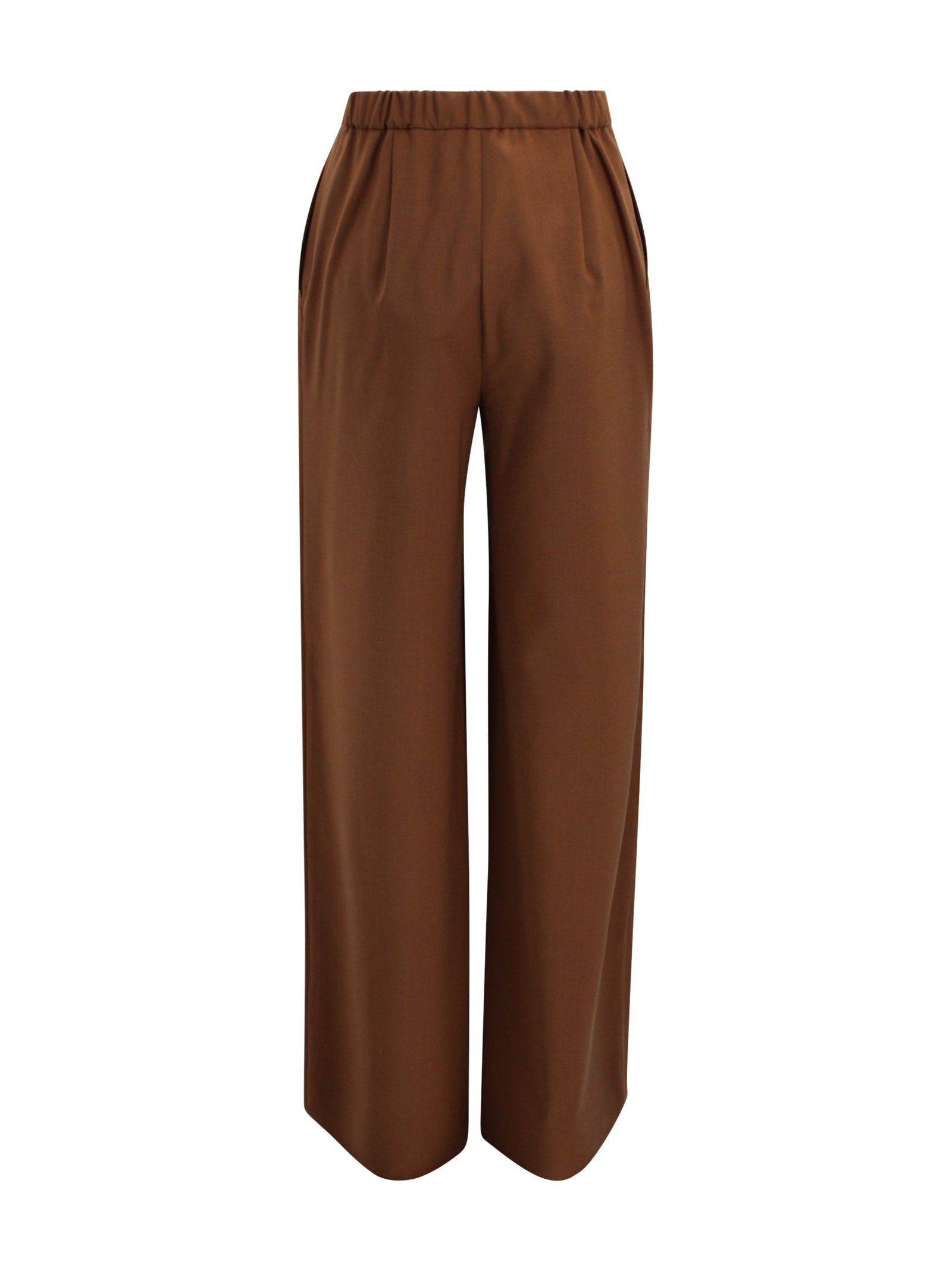 Wide-Leg Cropped Pants with High Waist