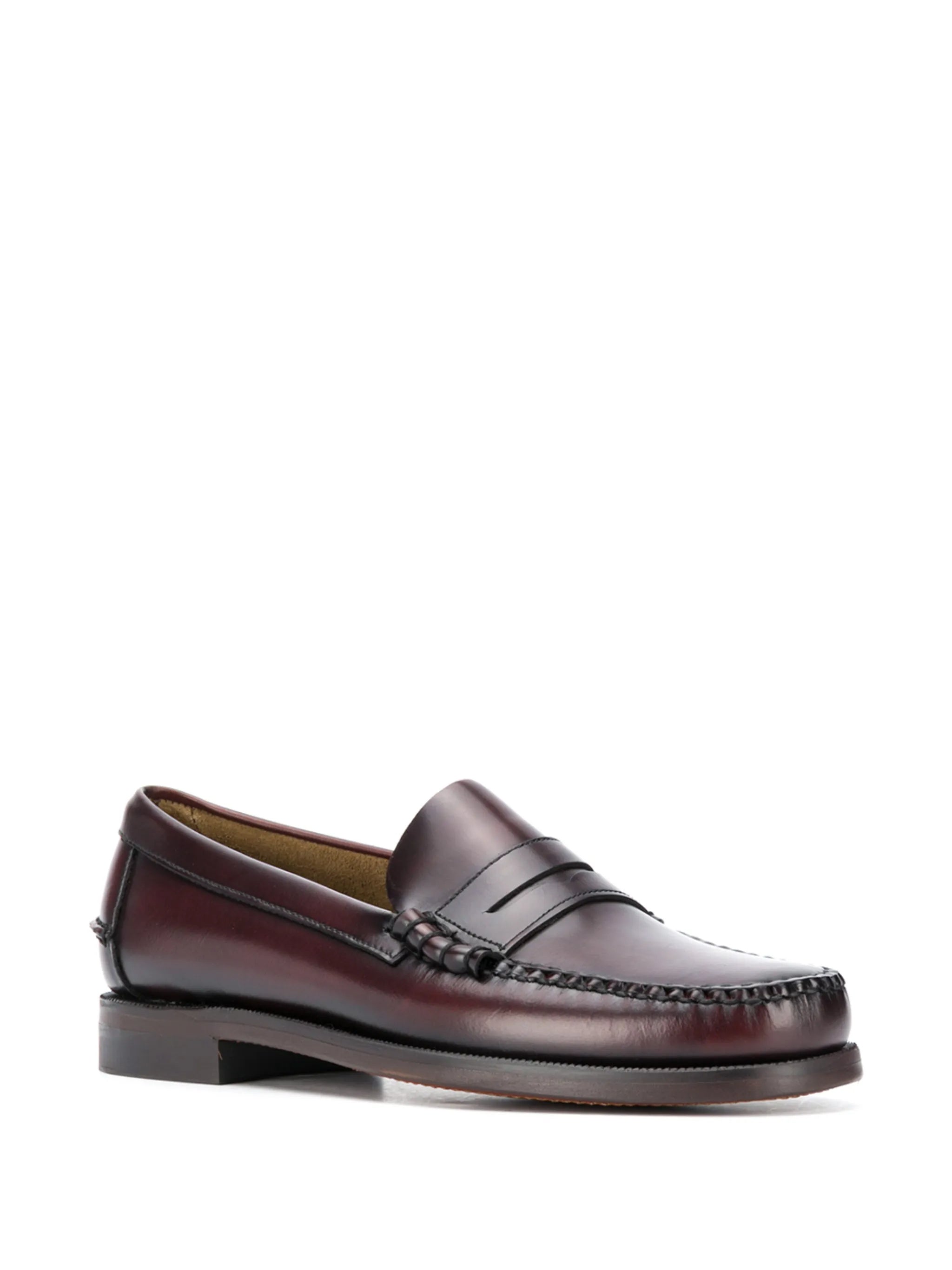 Burgundy Classic Dan Leather Penny Loafers