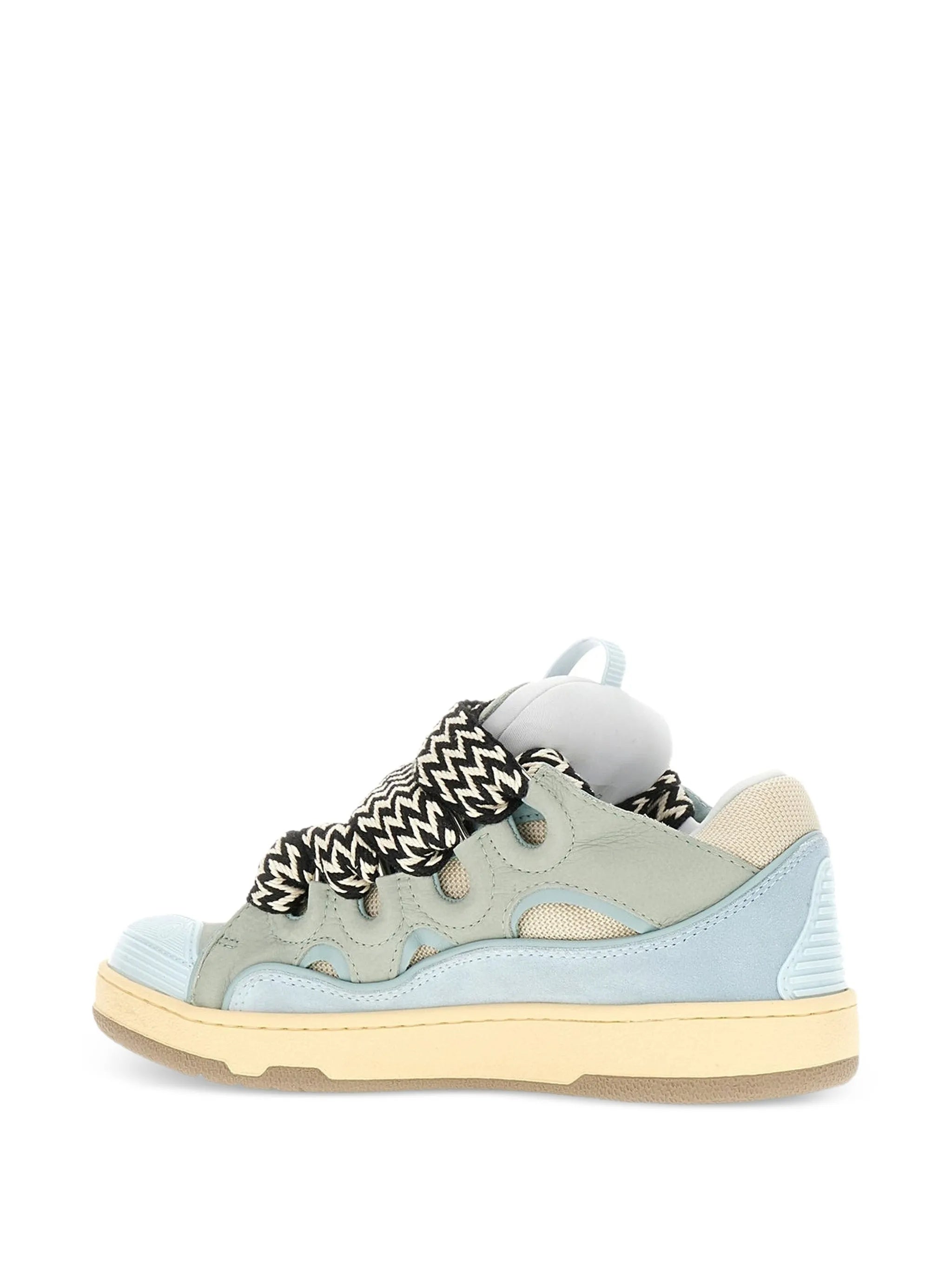 Blue/Grey Curb Sneakers Layered Calf Sneakers