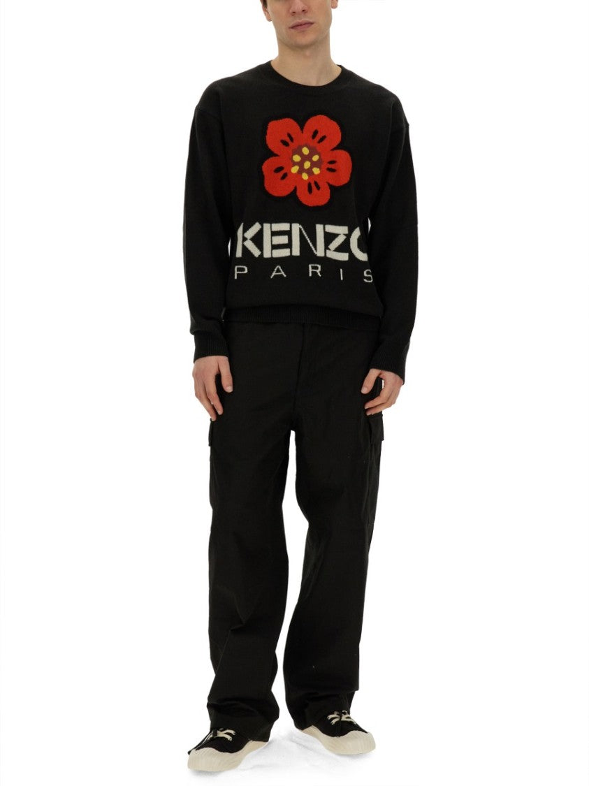 Jersey With Embroidery Boke Flower