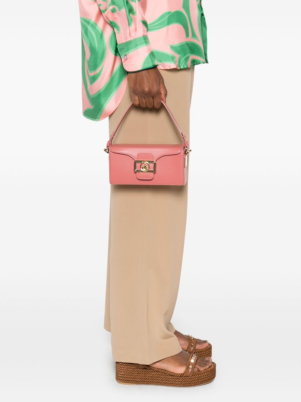 Ruby Pink Foldover Top Bag