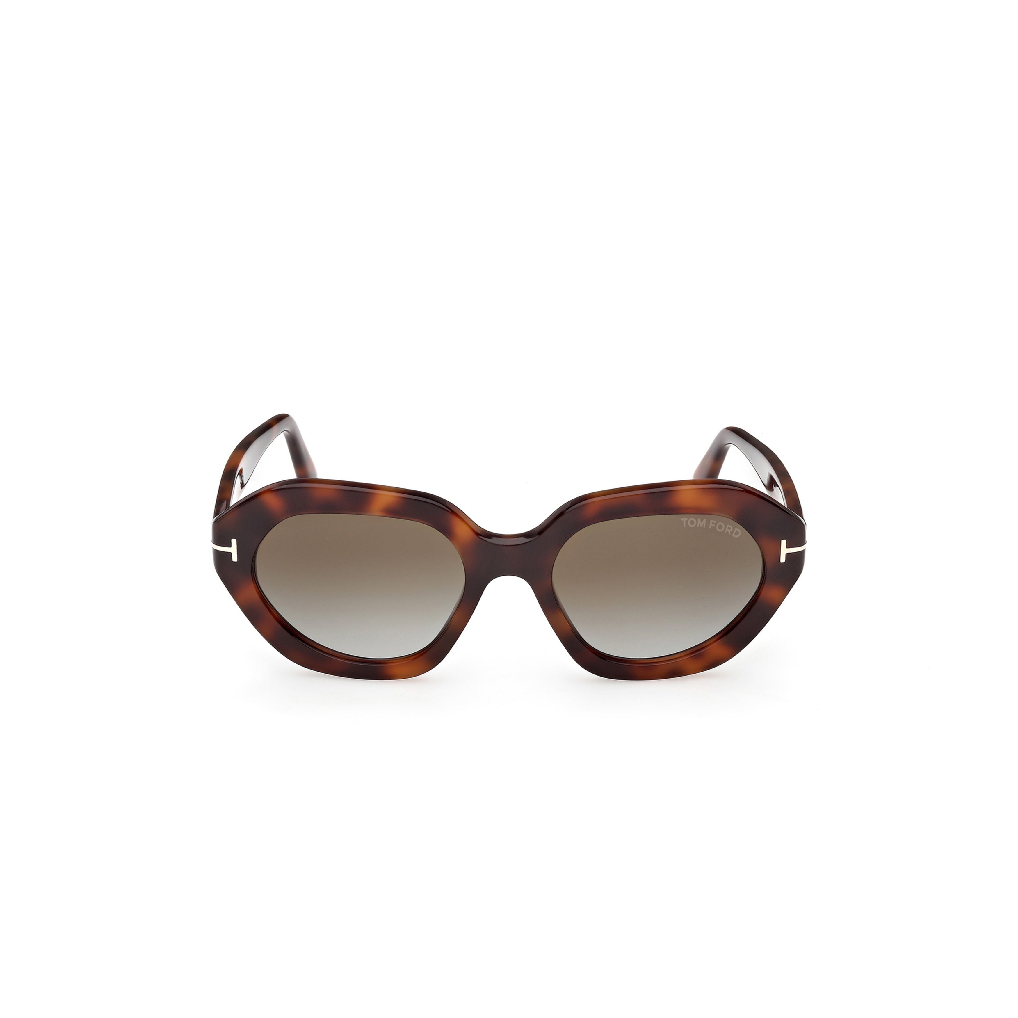 Ft1341 Oversized Rounded Tortoiseshell Sunglasses