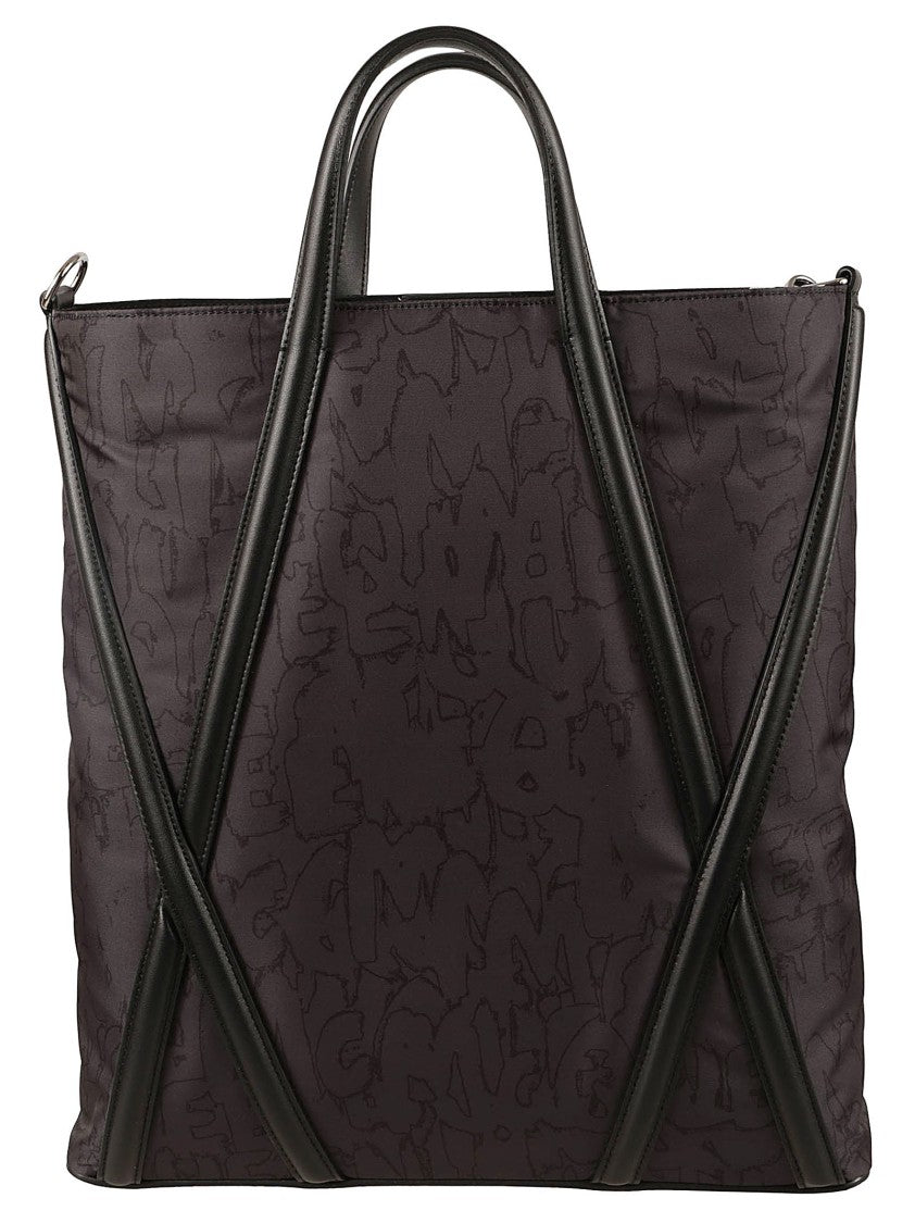 Textured Black Structured Bag