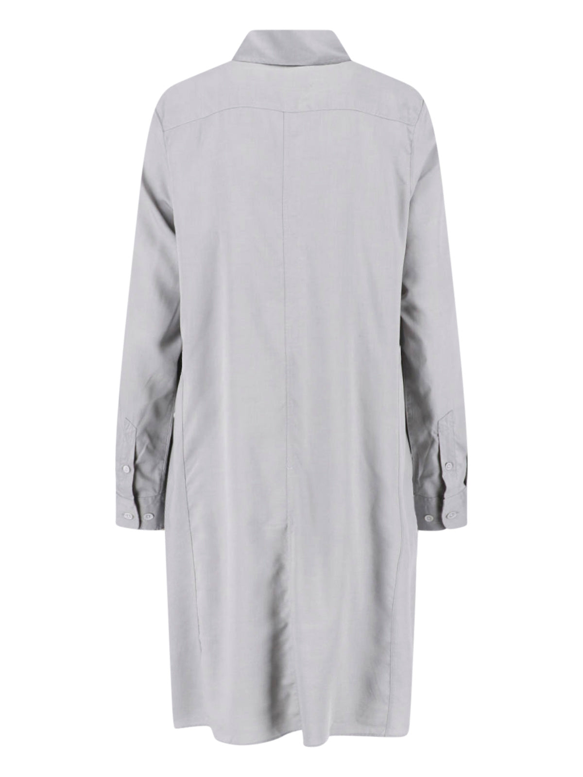 Grey Flux Asymmetrical Hem Tencel Shirt