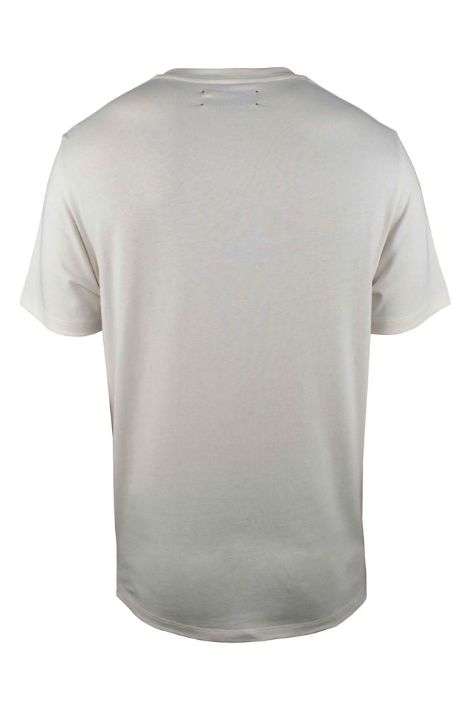 Beżowy T-shirt z okrągłym dekoltem