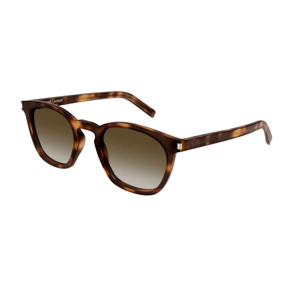 Sl 28 Linea Corner Angle Panthos-Shape Light Havana Acetate Sunglasses