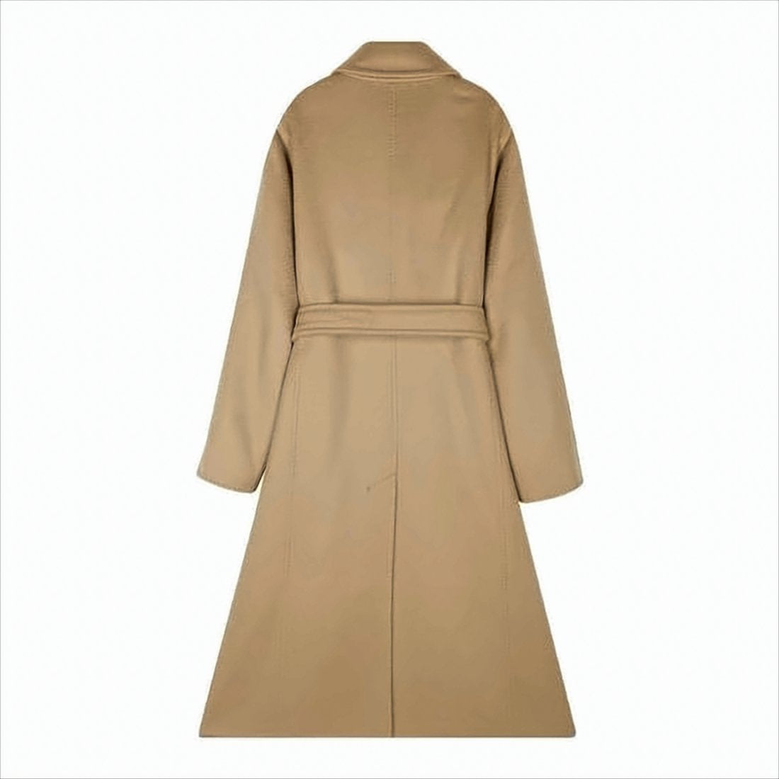 Long Cashmere Coat with Classic Collar