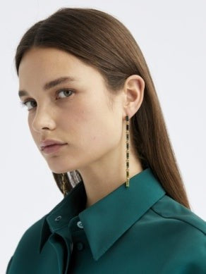 Crystal Baguette Strand Earrin