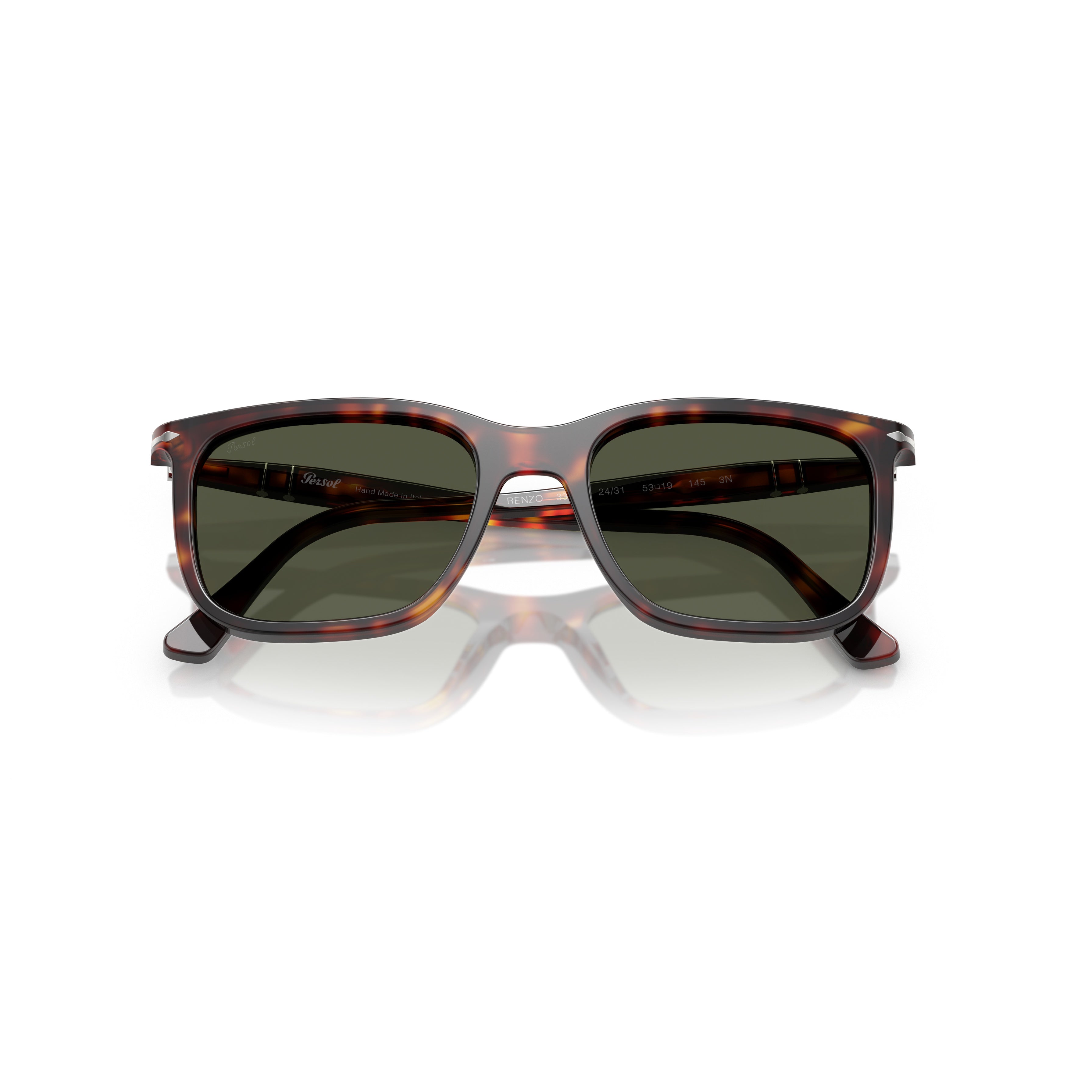 0po3357s Square Frame Tortoiseshell Acetate Sunglasses