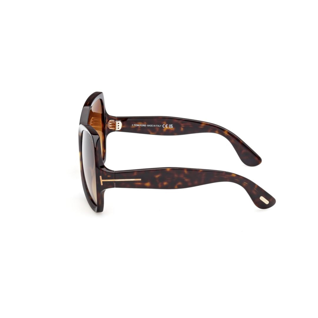 Ft1222 Oversized Square Tortoiseshell Sunglasses