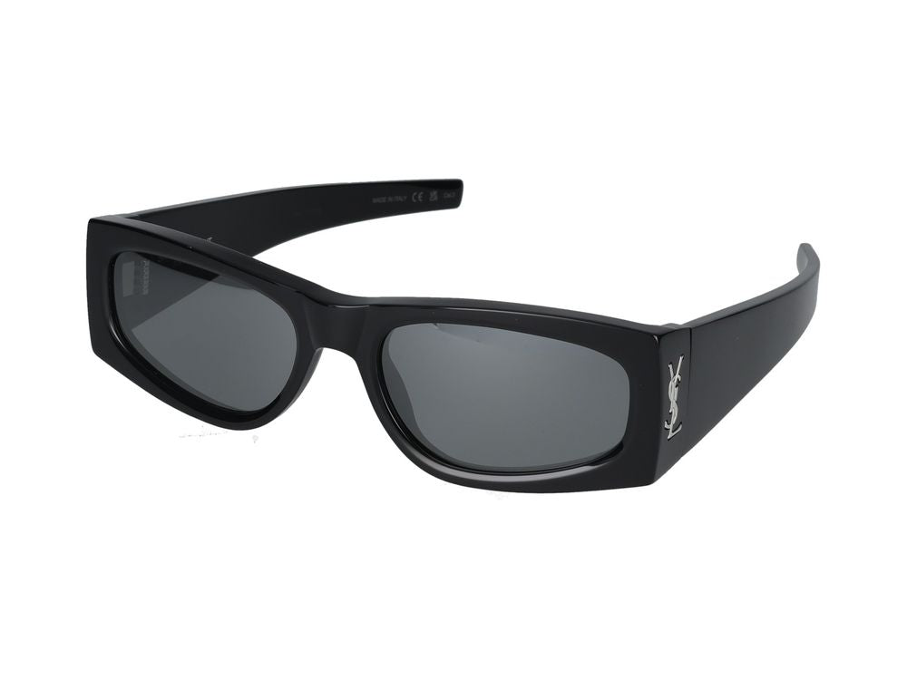 Okulary przeciwsłoneczne Saint Laurent SL M140 002 czarne czarne srebrne 56/18/130