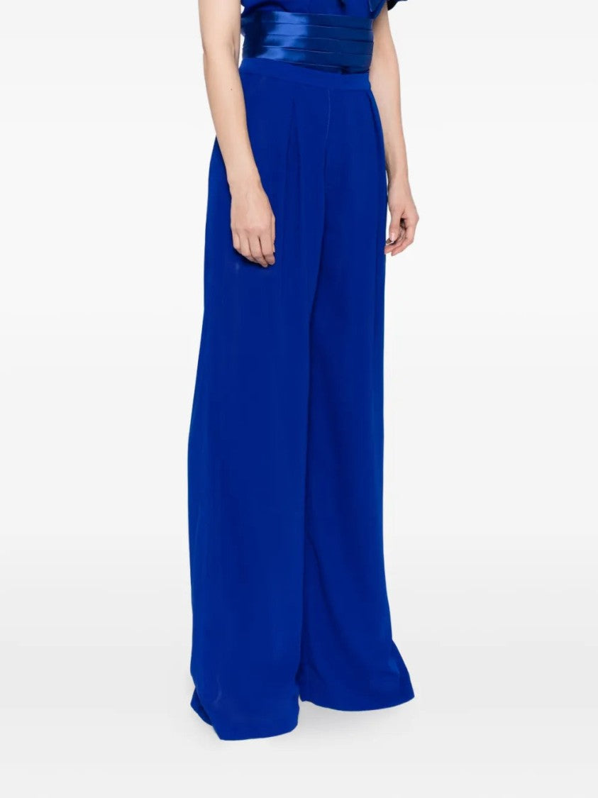 Straight-Cut Tailored Pants With High Waist Design