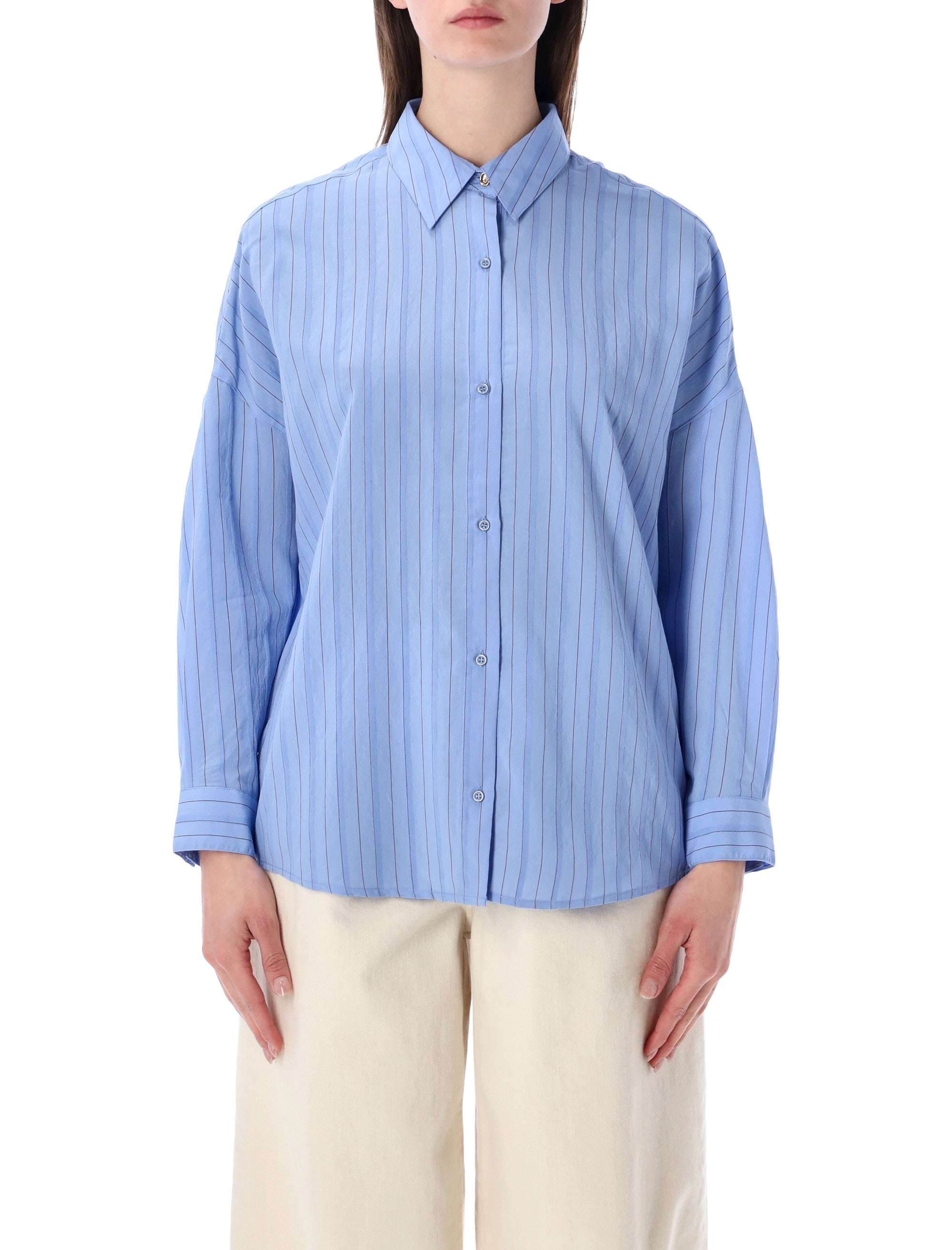 Dazik Pleated Stripe Lyocell Shirt