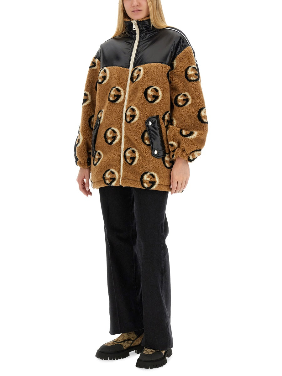 Jacquard Pattern Zipper Jacket in Luxurious Wool