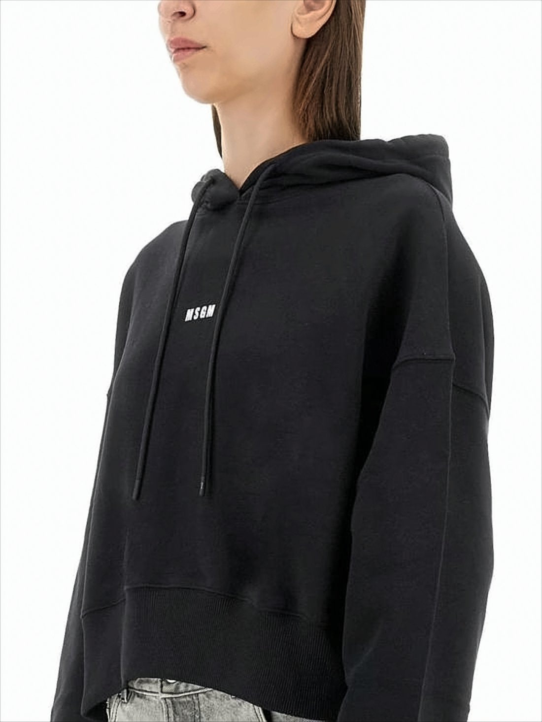 Cropped Black Hoodie