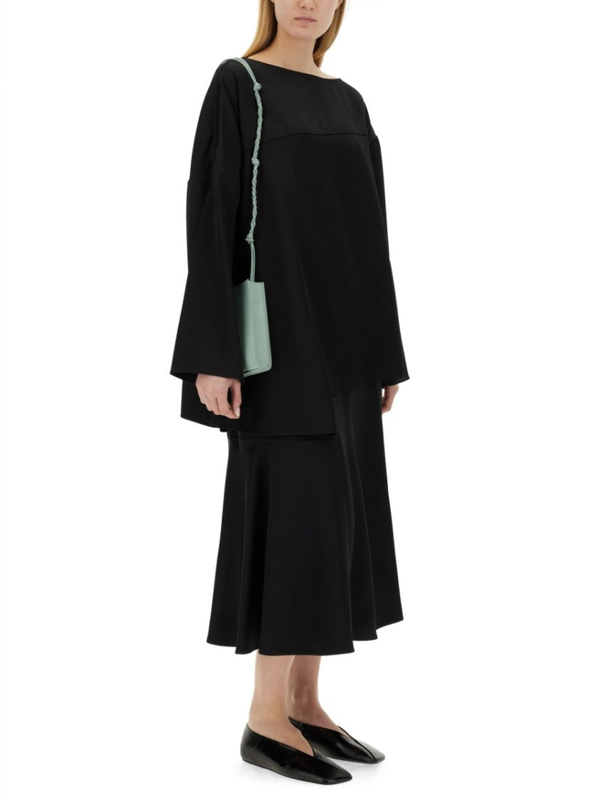 Asymmetrical Black Top With Unique Silhouette