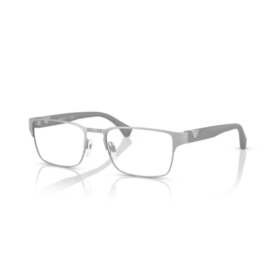 0ea1027 Rectangular Grey Eyeglasses with Thin Metal Frame