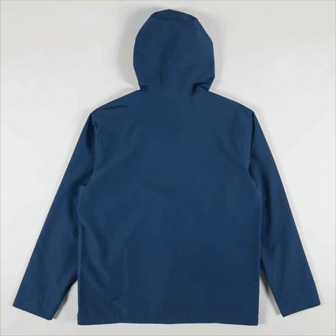 Deep Blue Casual Jacket With Adjustable Hood And Functional Design