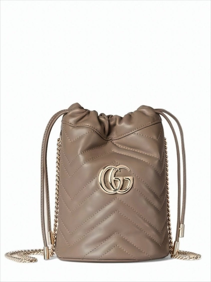 Chevron-Quilted Leather Shoulder Bag