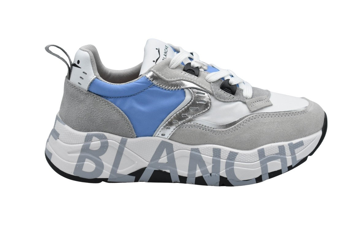 White And Light Blue Accents Sneakers