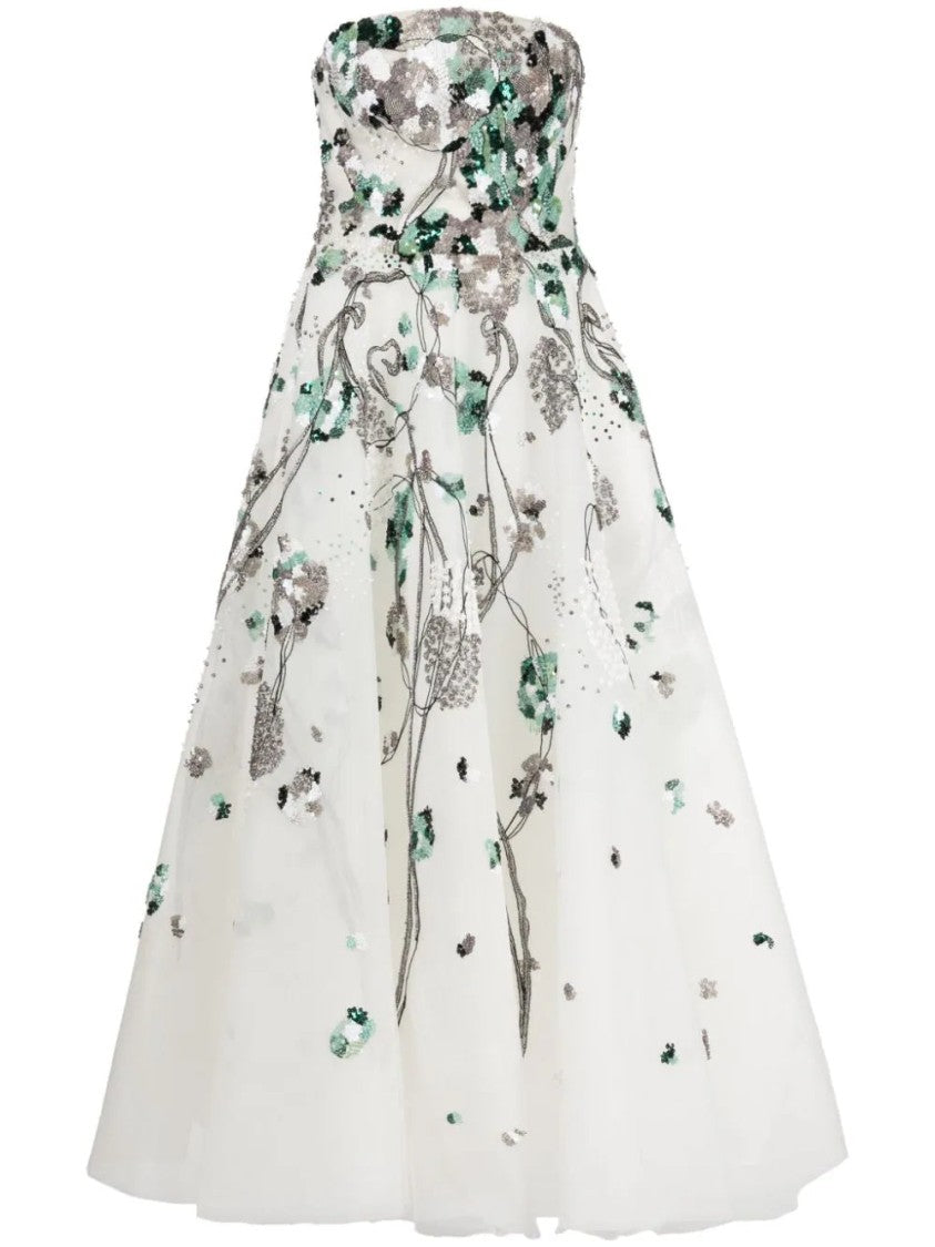 Tulle Midi, Beaded Dress