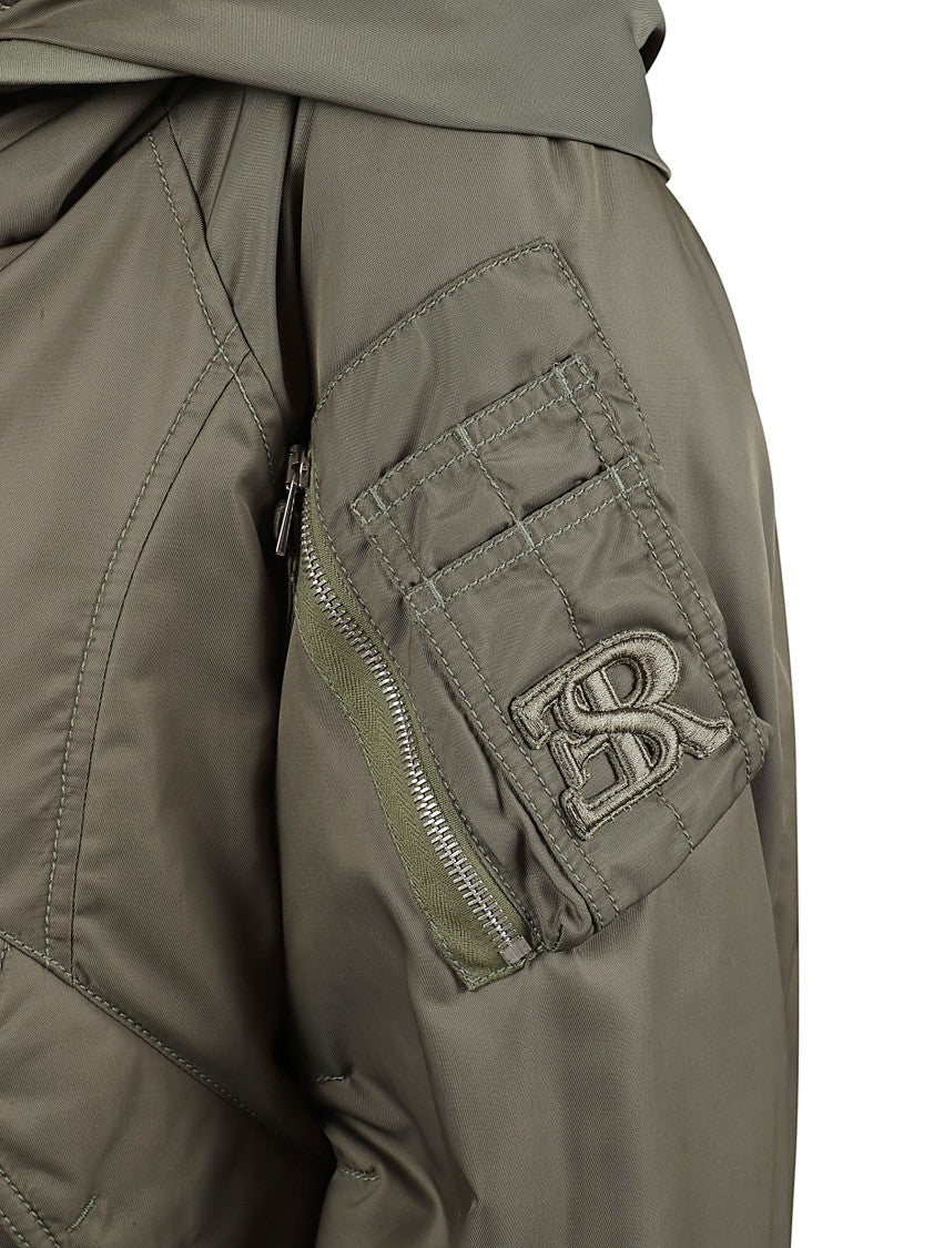 Short Coat With Shearling Hood