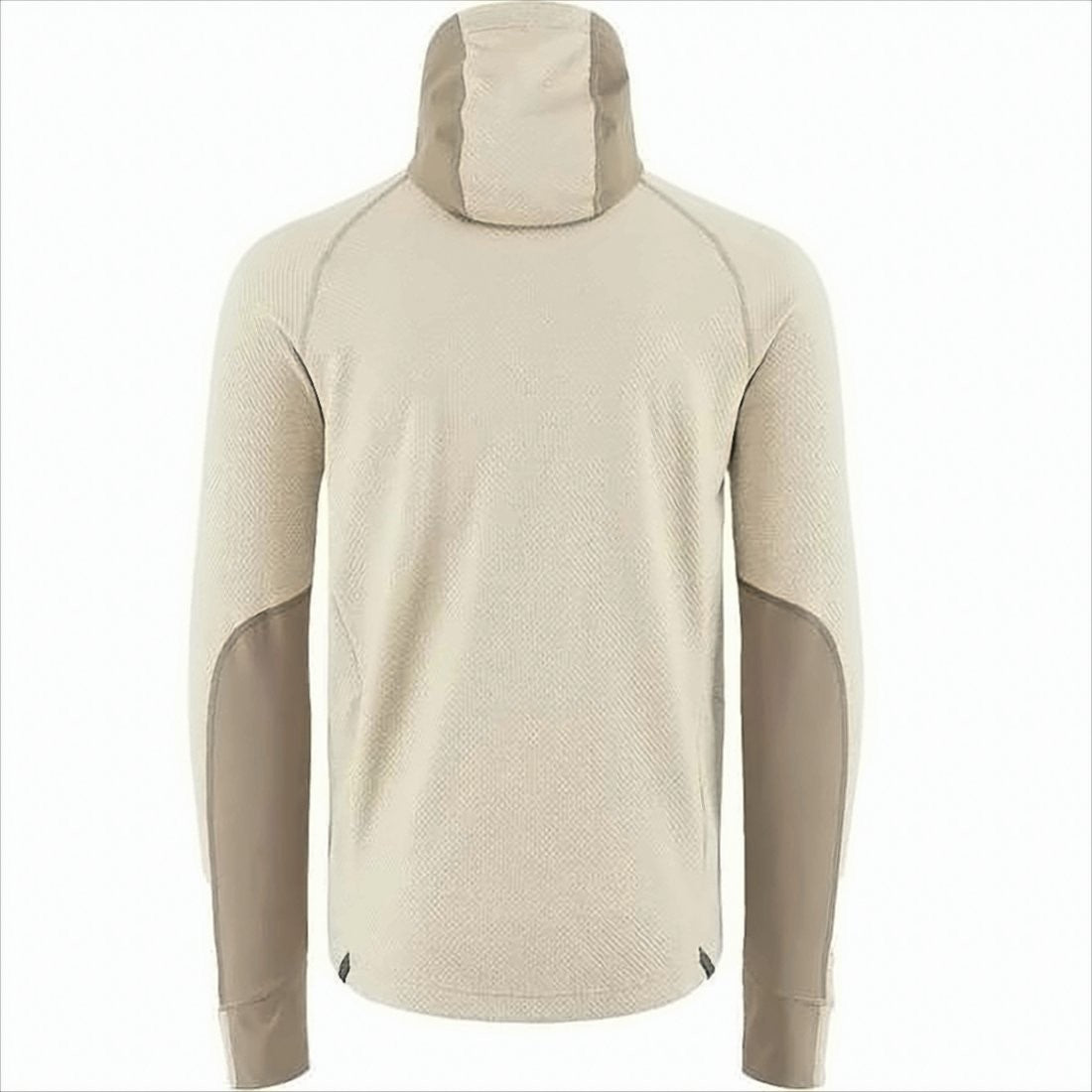High-Collared Zippered Jacket with Textured Fabric