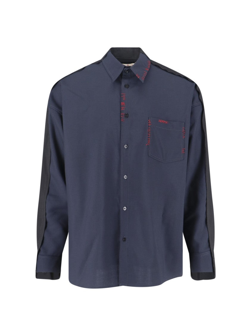 Two-Tone Shirt – Navy/Red/Black