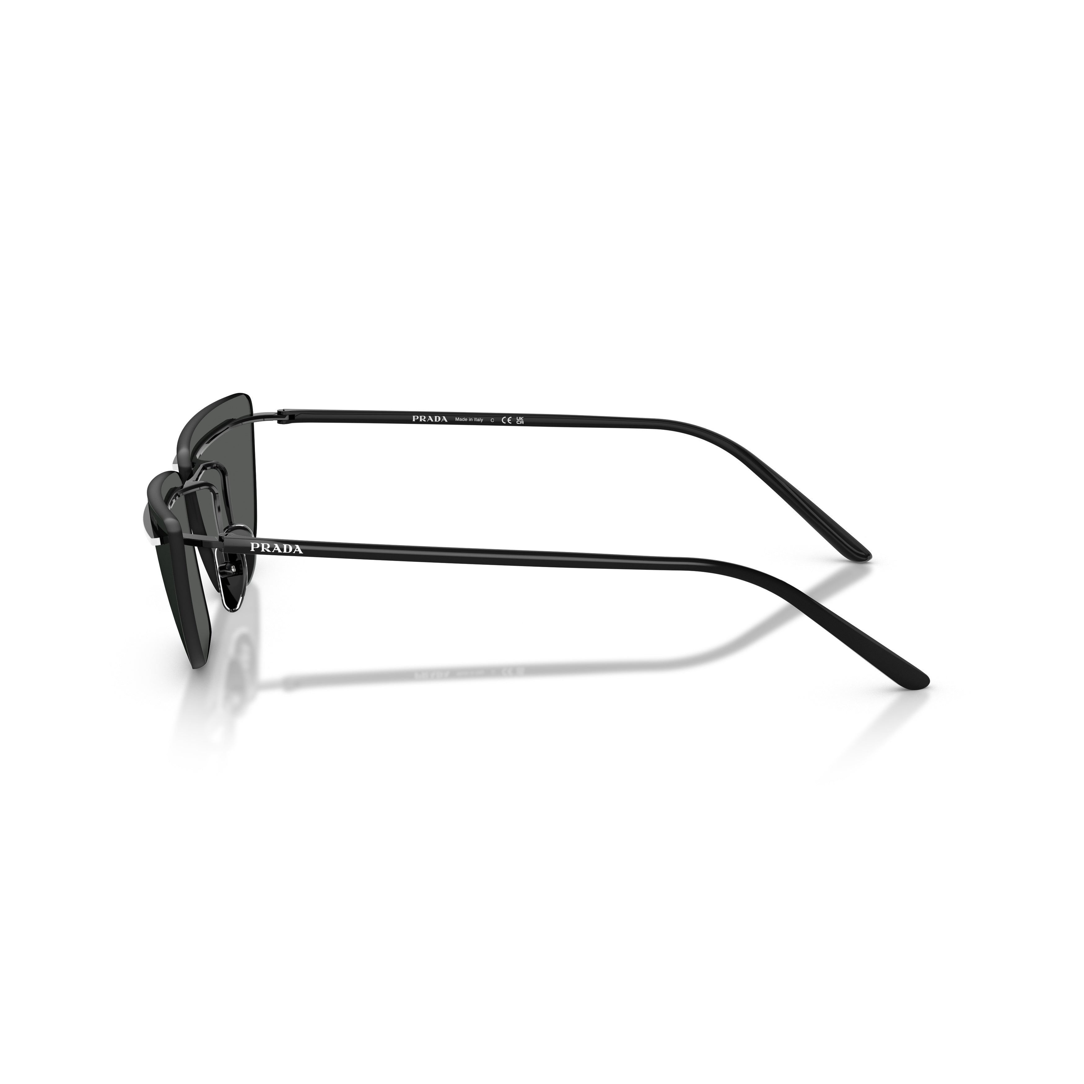 0pr C52s Angular Black Metal Sunglasses