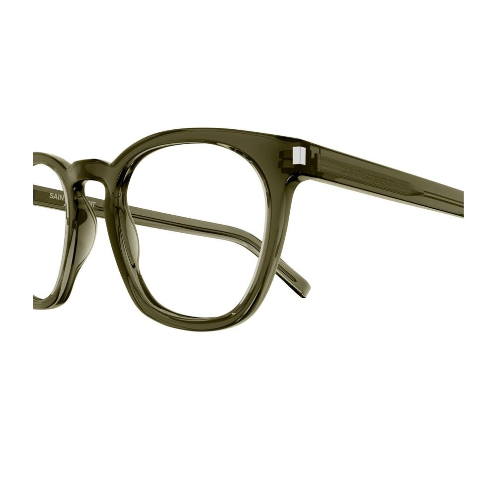 Sl 28 Opt Linea Corner Angle Panthos-Shaped Green Acetate Optical Frames