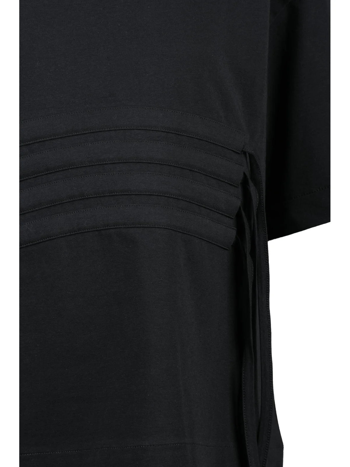 Black Cotton Elastane Stretch T-shirt