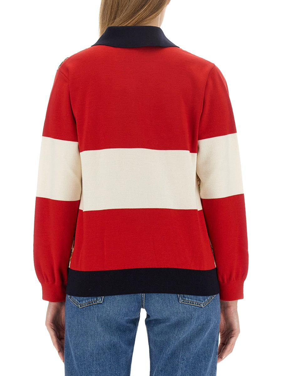 Extra Fine Wool Cardigan With Print