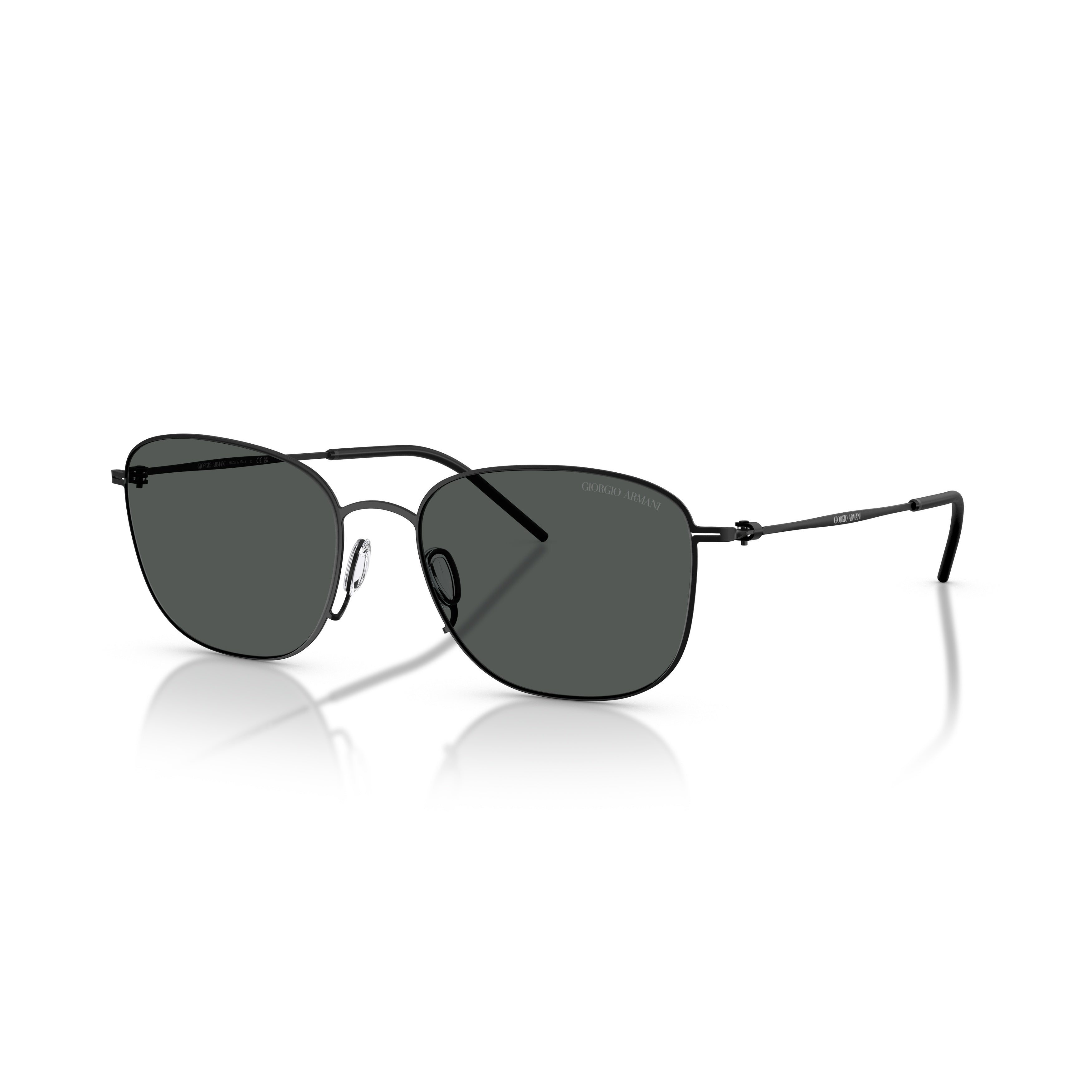 0ar6168 Rectangular Metal Frame Sunglasses with Adjustable Nose Pads