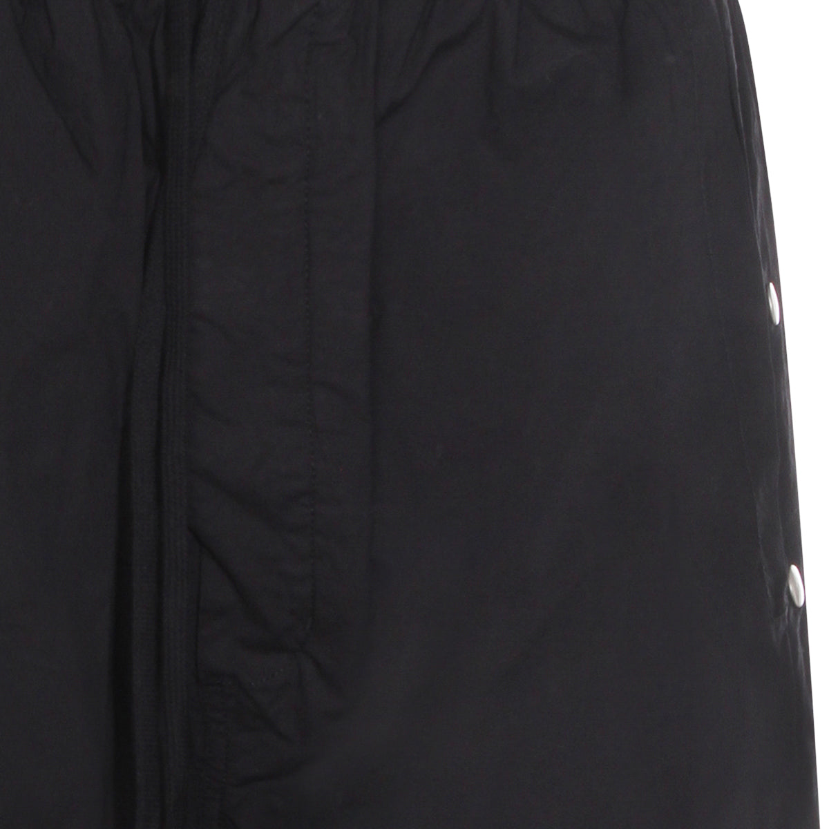 Black Cotton Elasticated Waist Shorts