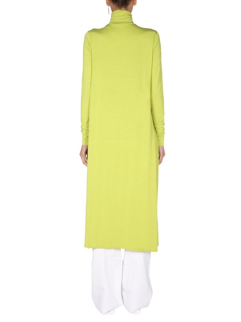 High Neck Jersey Midi Dress