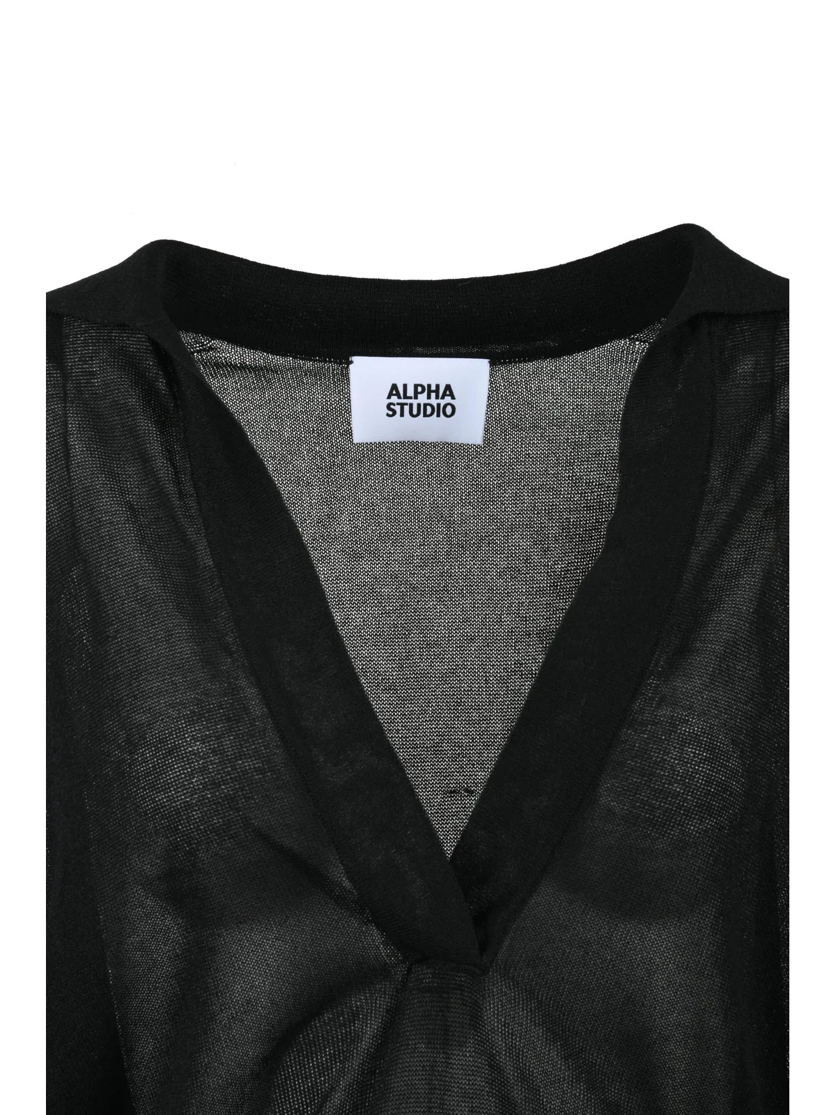 Black Viscose Polyester Oversized Polo Shirt