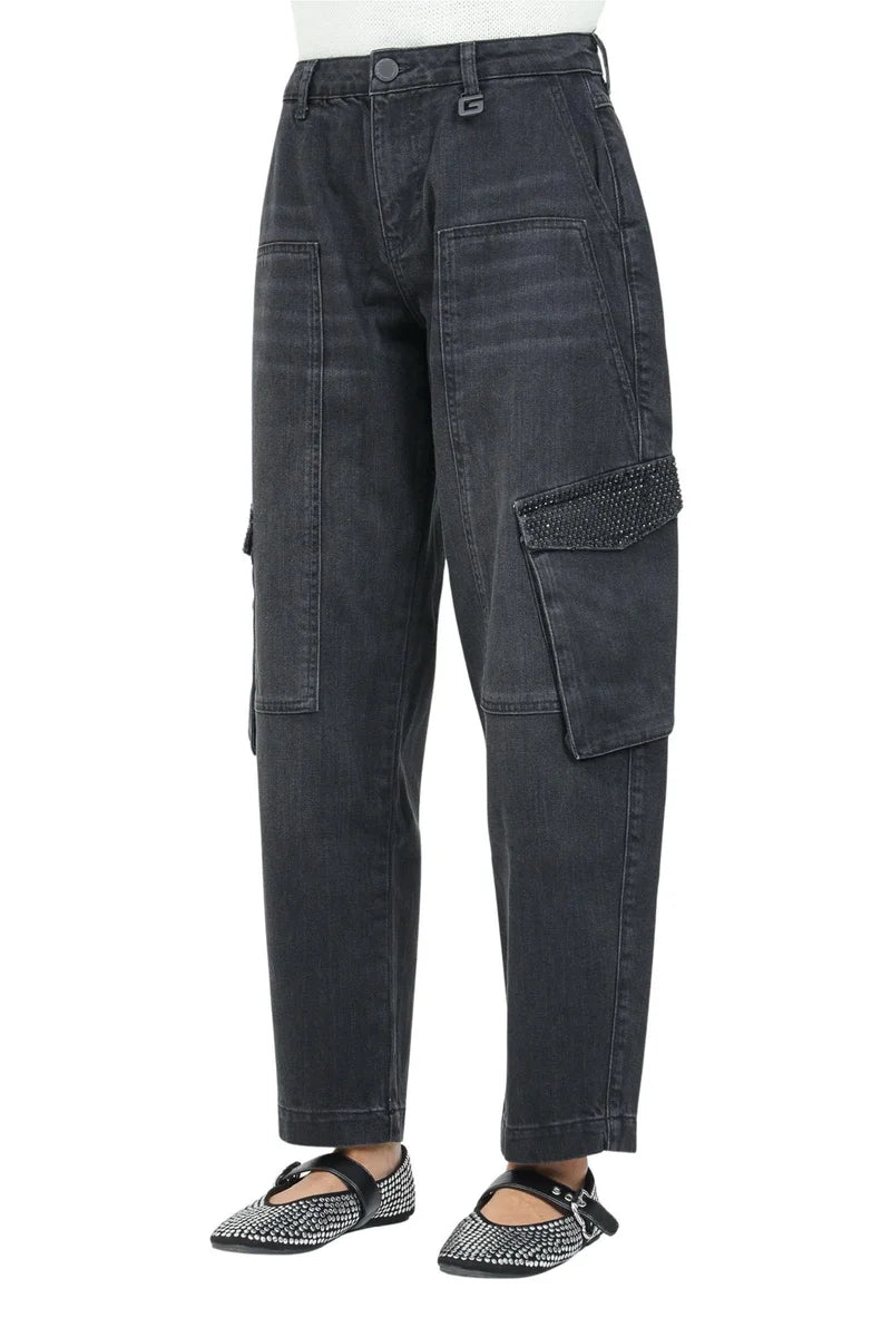 Washed Black Relaxed Fit Gaëlle Jeans