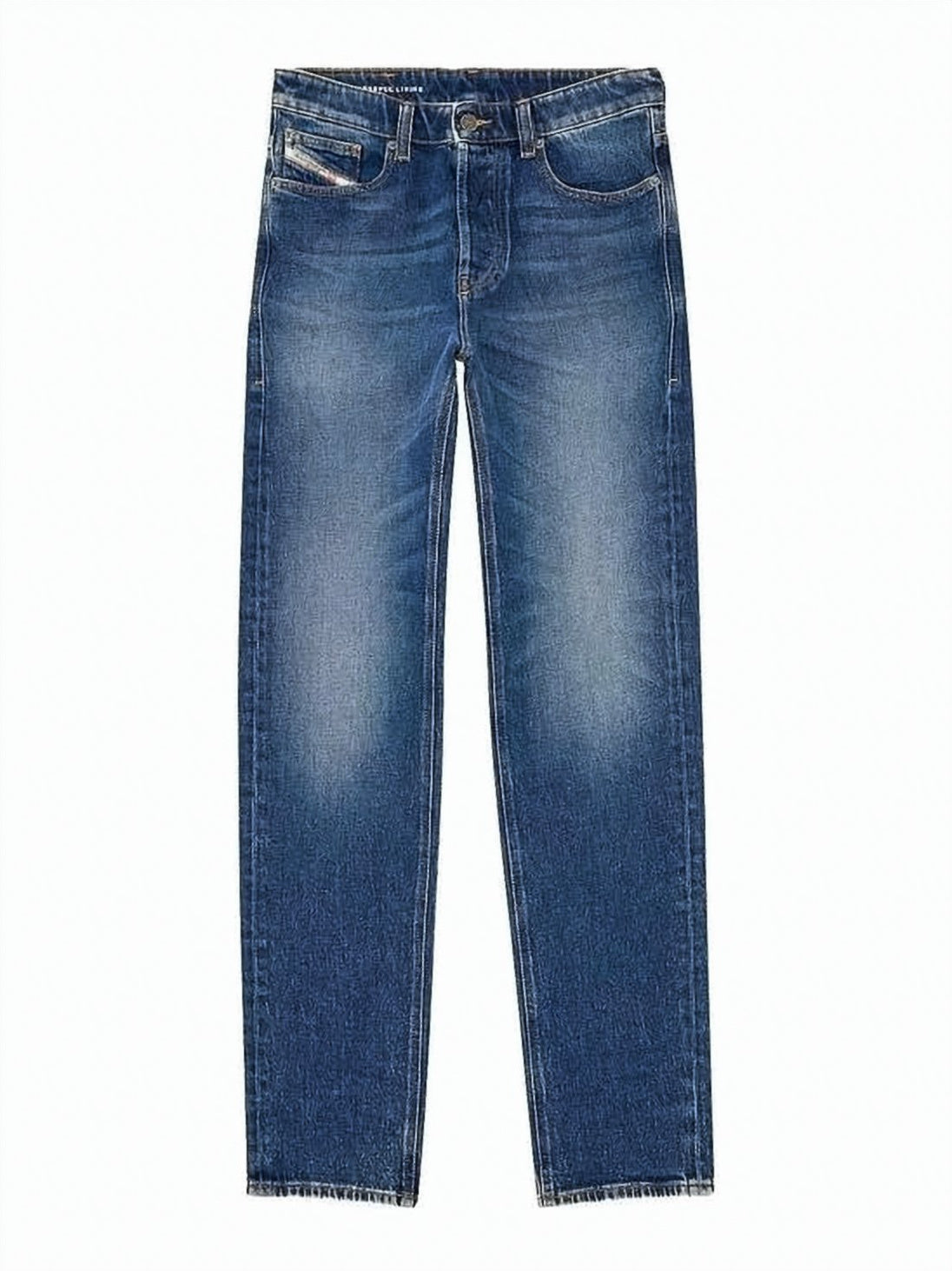 Blue Straight-Leg Slightly Relaxed Fit Jeans
