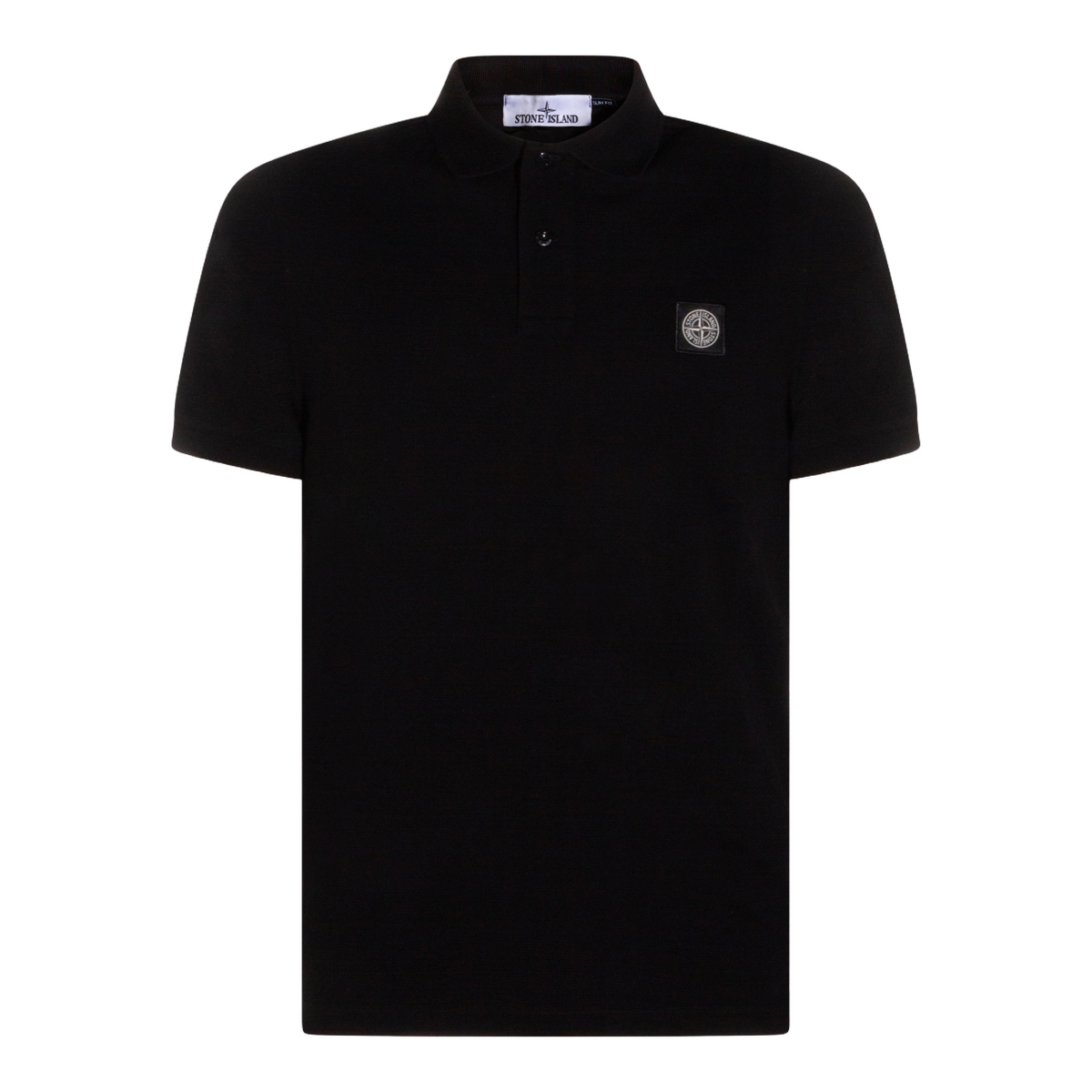 Slim Fit Black Polo Shirt with Embroidered Logo