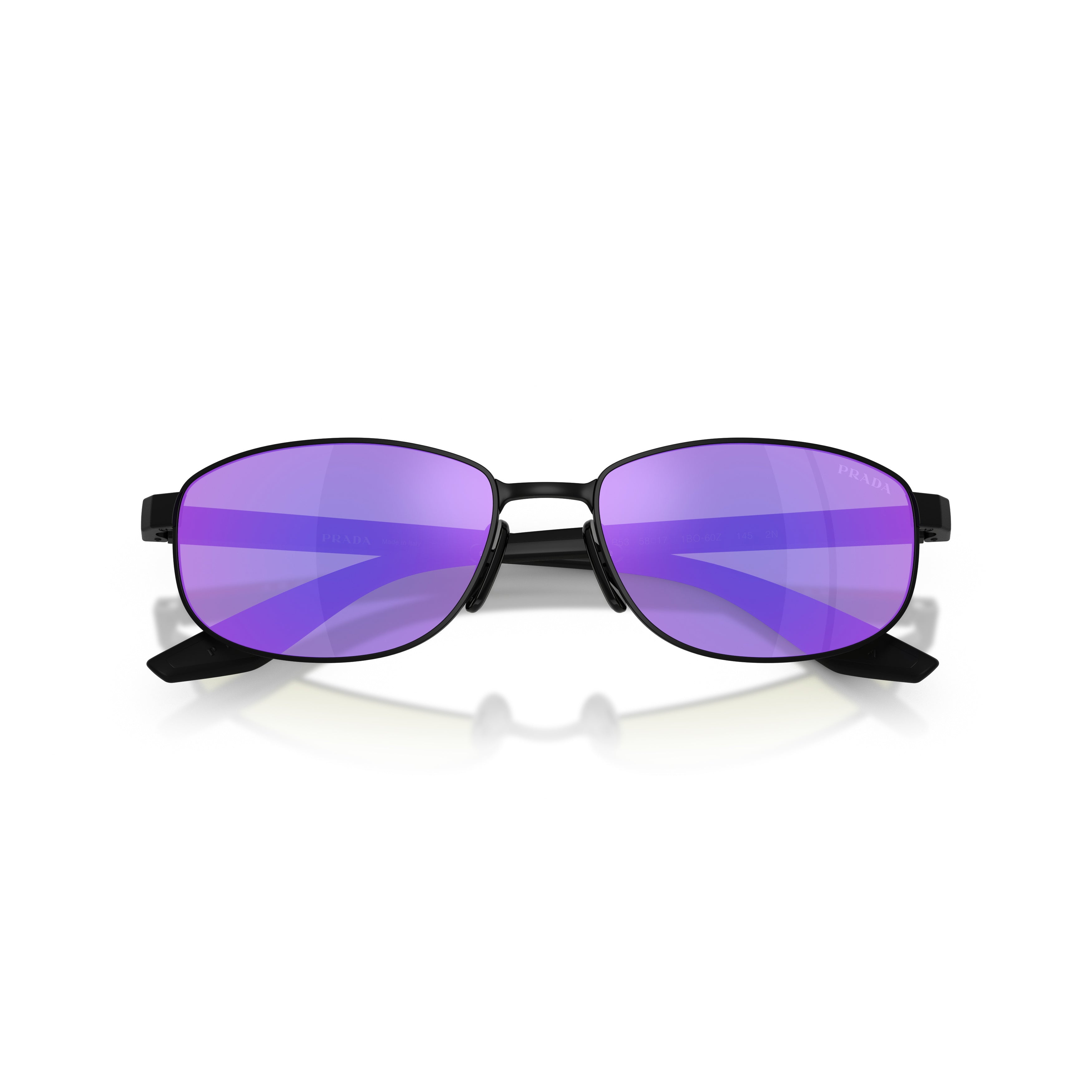 0ps B53s Rectangular Black Metal Sunglasses