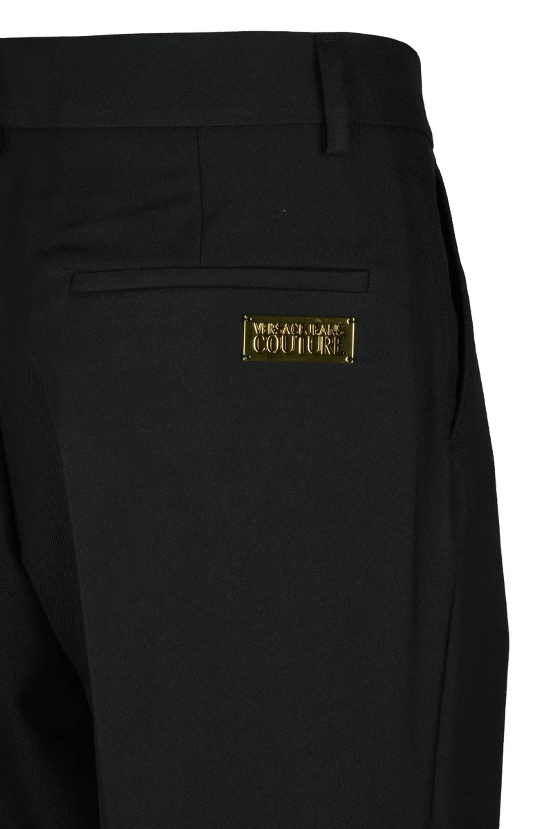 Tailored Black Trousers with Classic Waistband