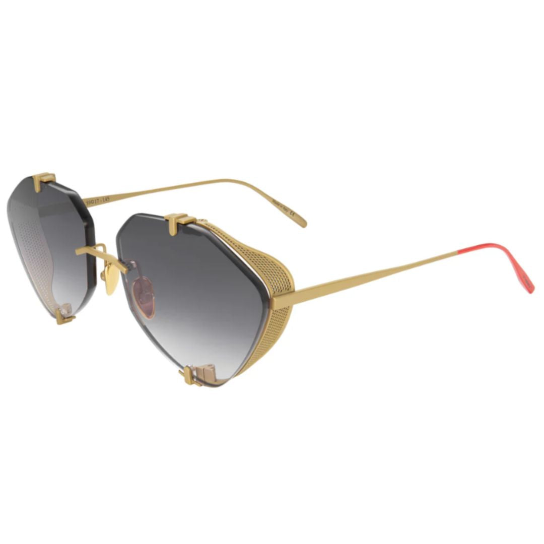 Khoid Kh-2 Geometric Titanium Sunglasses with Gradient Lenses
