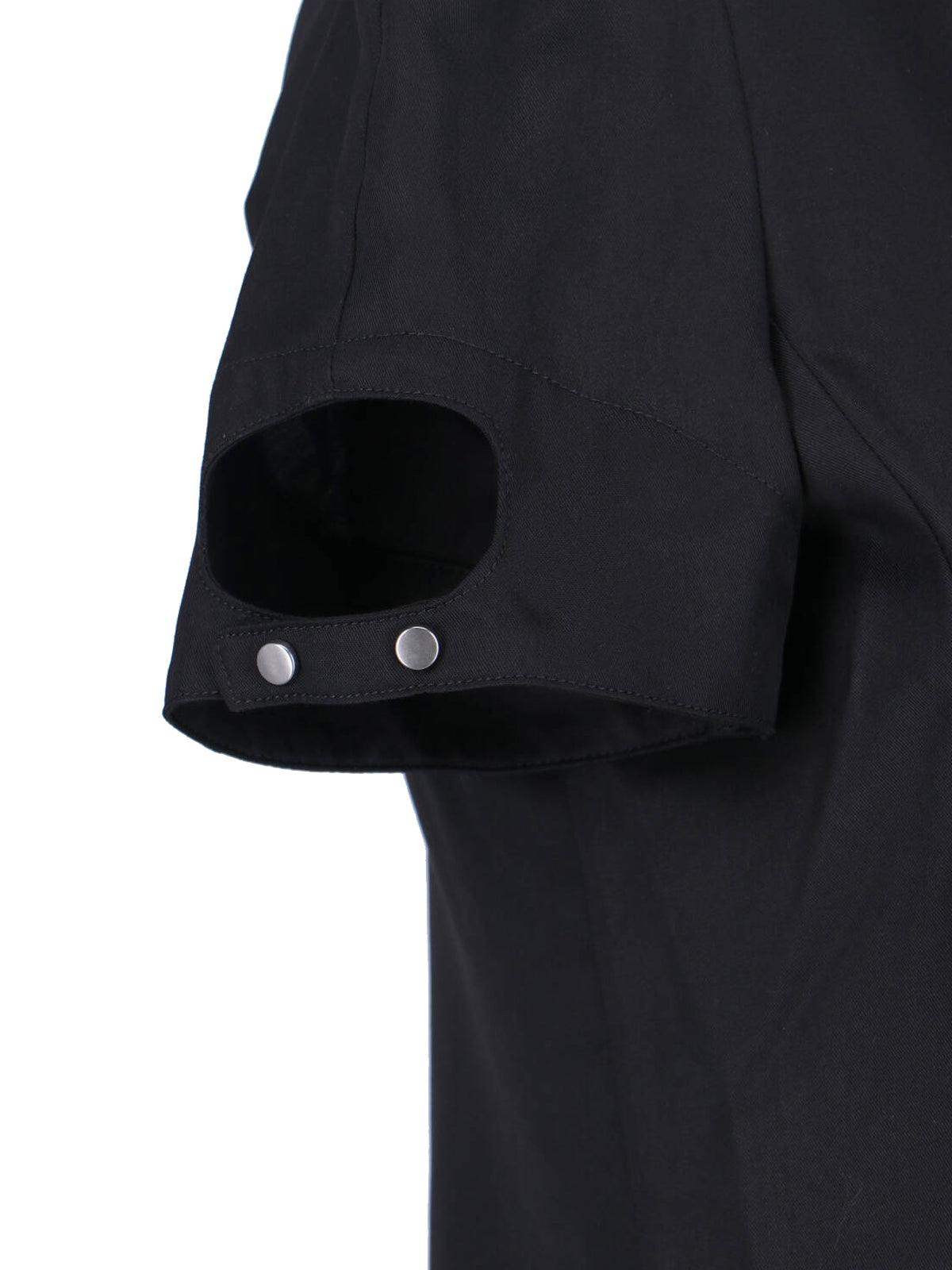 Black Lyocell Midi Shirt Dress