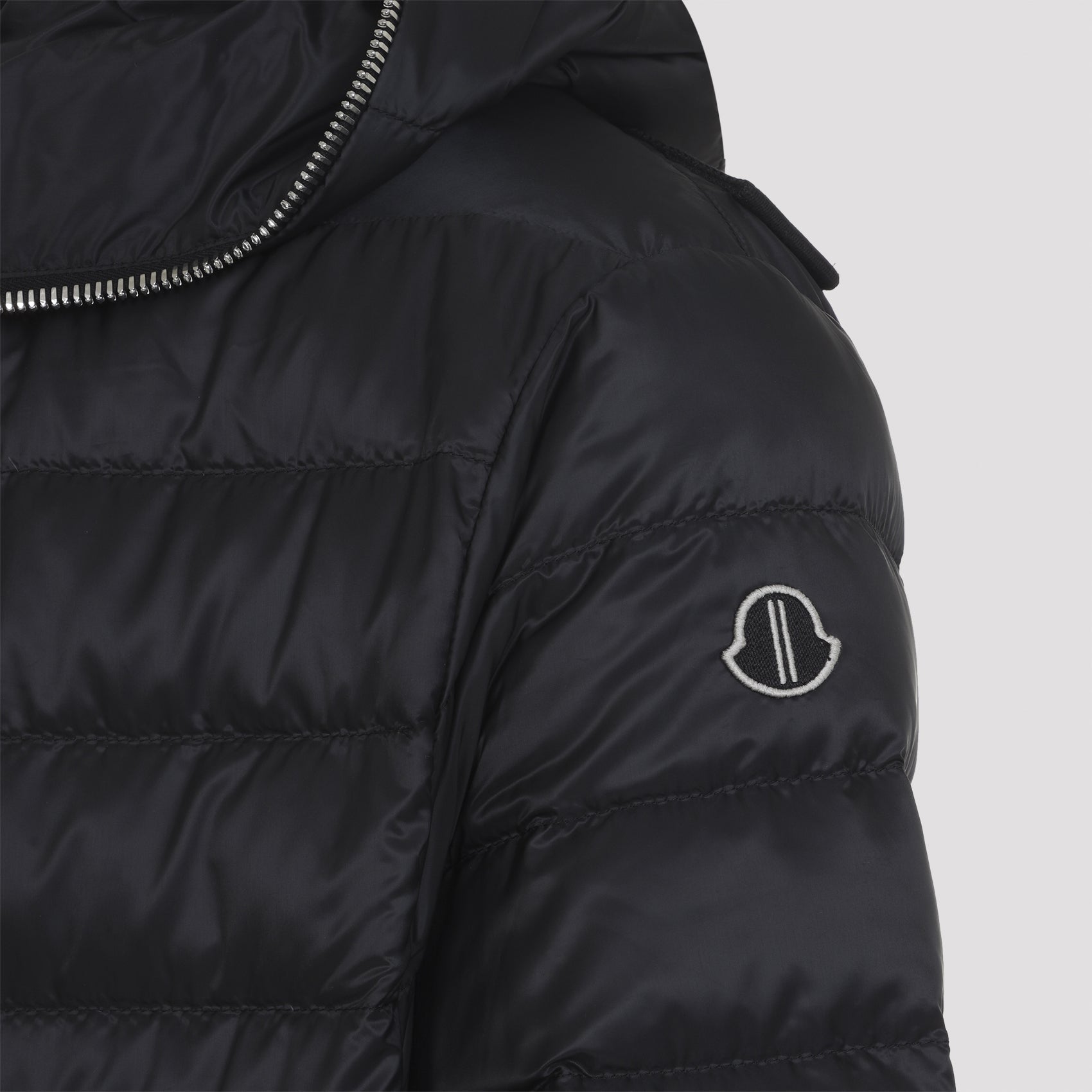 Lightweight Quilted Jacket With Zipped Hood And Rib Knit Cuffs