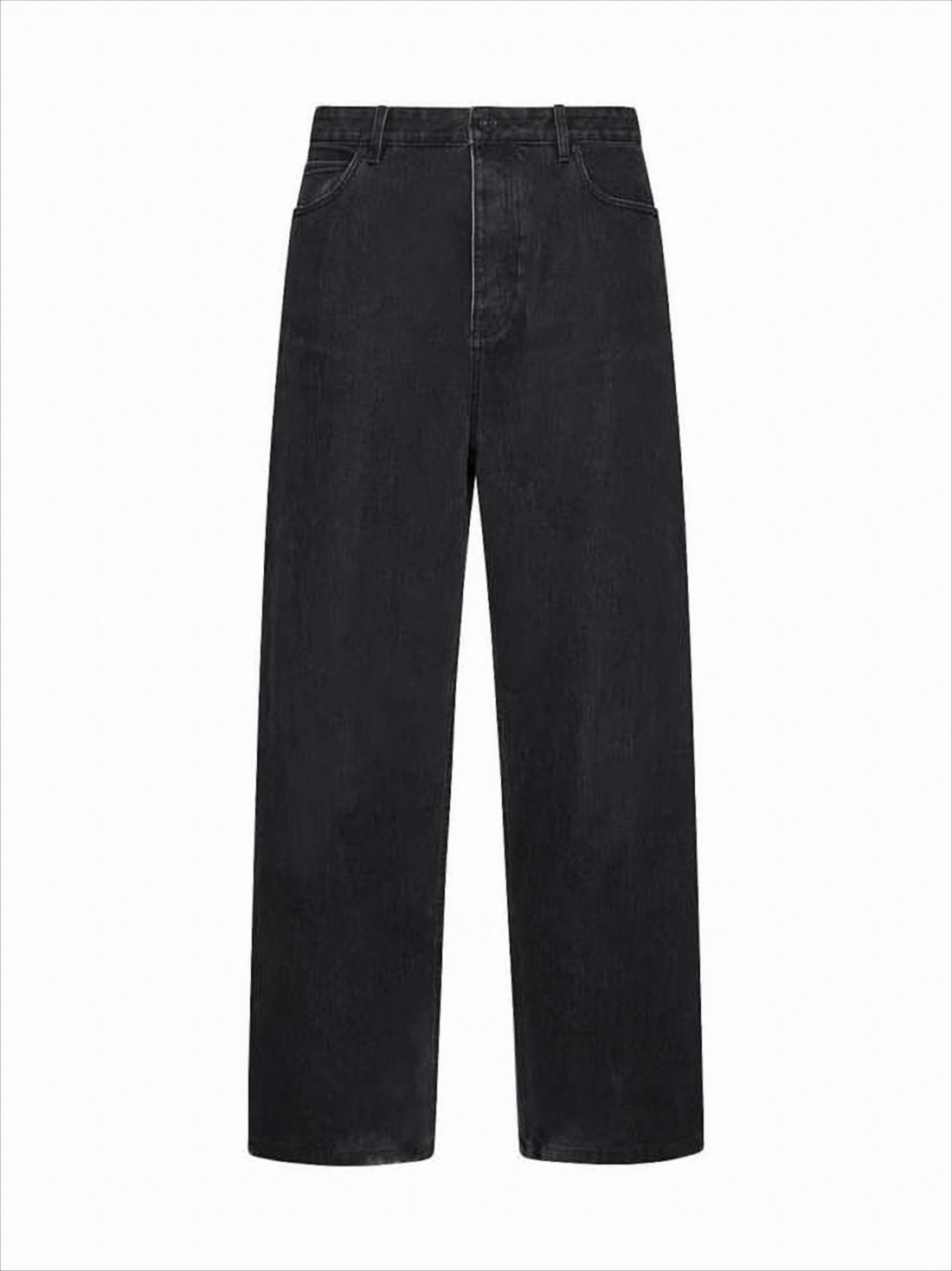 Loose-Fit Wide-Leg Denim Pants