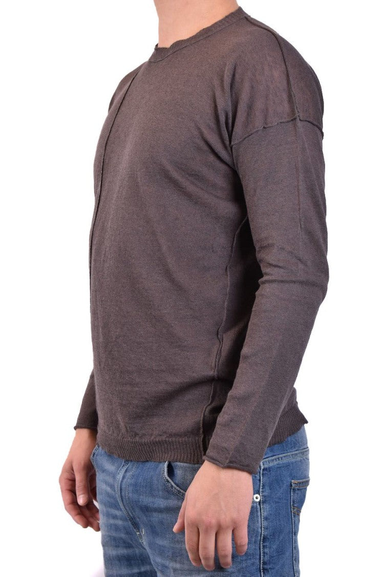 Green Cotton Knitwear Sweater