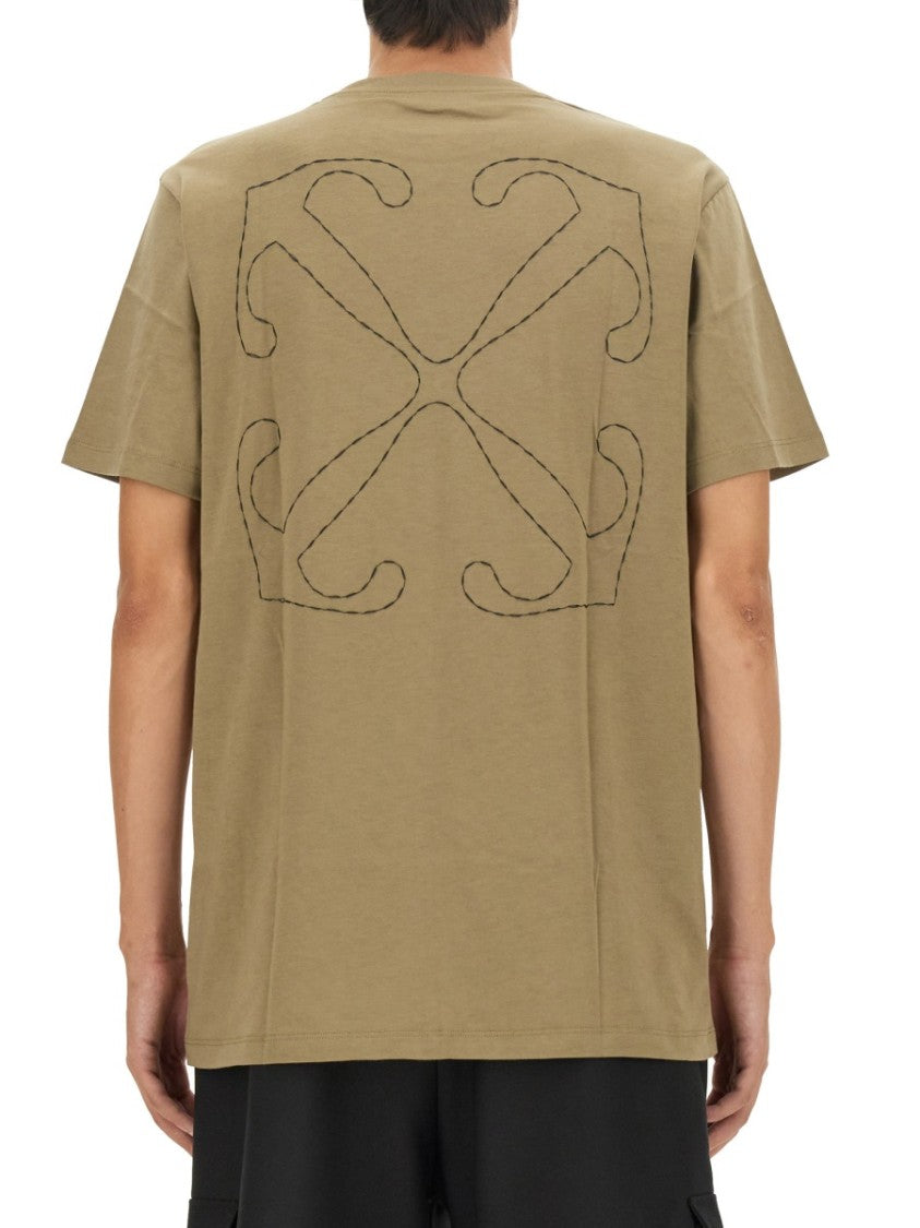 Oversized T-Shirt With Back Arrow Embroidery