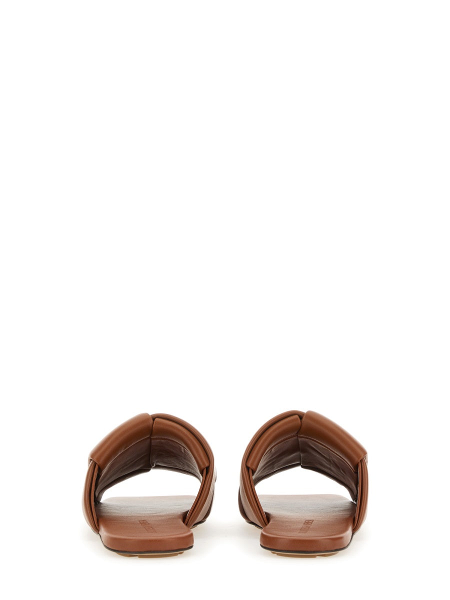 Padded Upper Sandal Mule with Low Heel